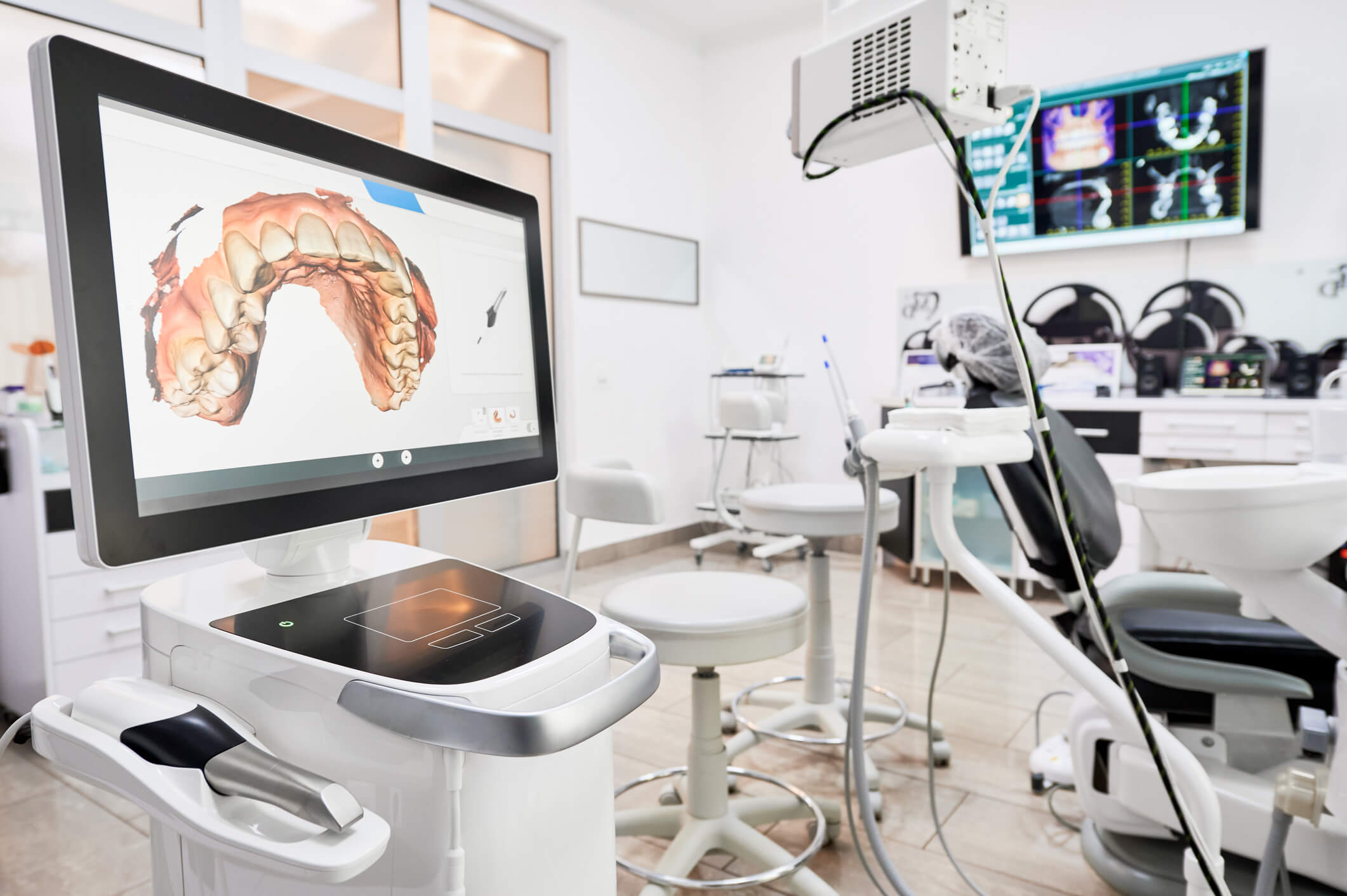 Digital dental clinic ready to send scan files to the laboratory